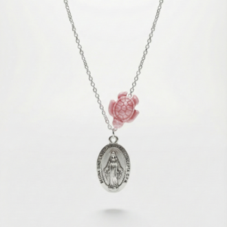 Kaplumbağa Charm Madalyon Kolye