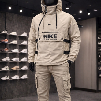TAKIM Nike Kanguru Cepli Yağmurluk + Kargo Cepli Pantolon 