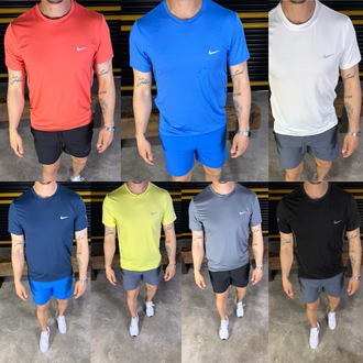 7 Renk NIKE DRI FIT Spor Lycra T-Shirts 