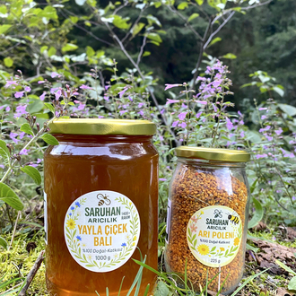 1000g Yayla Çiçek Balı + 225g Arı Poleni