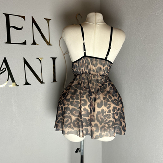 3667 – Leopar Desenli Elbise 
