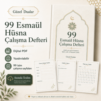 99 Esmâ-i Hüsnâ Çalışma Defteri
