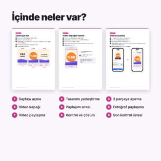 Instagram Yatay Izgara Eğitimi – 2 Post + 1 Reels (PDF)