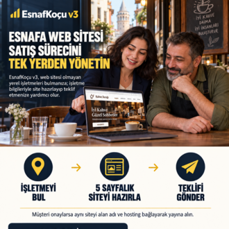 EsnafKoçu v3 — 1.000 TL’ye Sınırsız Esnaf Sitesi Oluştur ve Sat