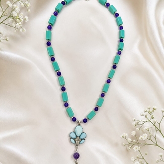 Saudade Azure Blossom Kolye 