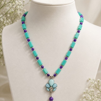 Saudade Azure Blossom Kolye 
