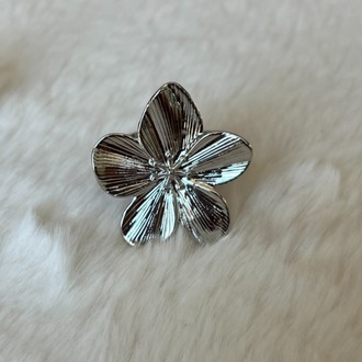 Silver Hibiscus Çiçek Yüzük
