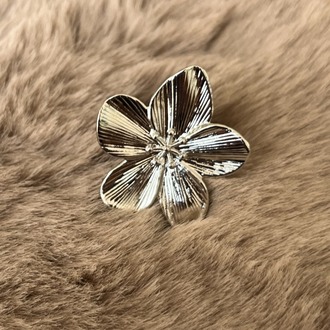 Silver Hibiscus Çiçek Yüzük