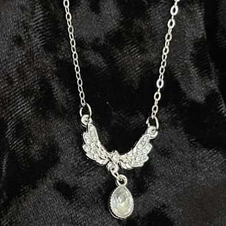 Silver Çelik Angel Kanatlı Kolye