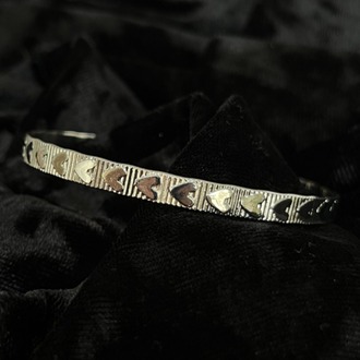 Silver Çelik Vintage Kalp Bileklik
