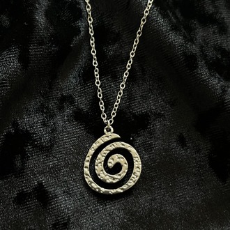 Silver Çelik Spiral Kolye