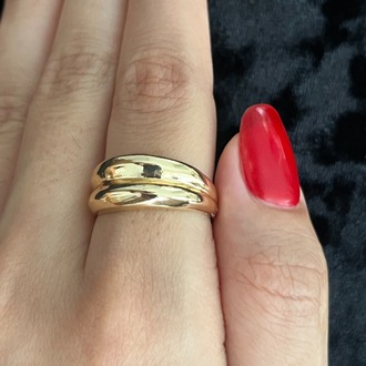 Gold Çelik Çift Boğum Yüzük