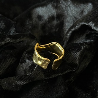 Çelik Gold Asimetrik Kesim Yüzük