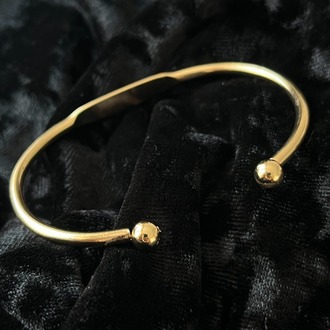 Gold Çelik Plakalı Manşet Bileklik