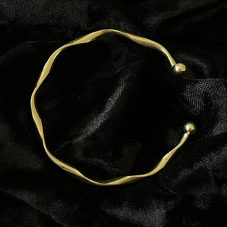 Gold Çelik Modern Kesim Manşet Bileklik
