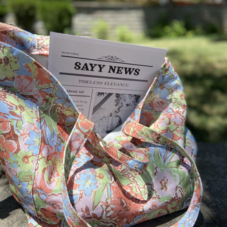 ÇİÇEKLİ KANVAS ÇANTA