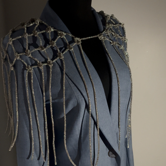 SE’Atelier Kristal Taşlı Omuzluk Pelerin - Ceket ve Elbise Aksesuarı