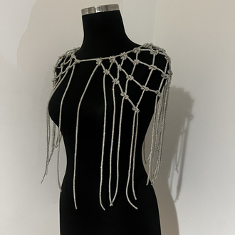 SE’Atelier Kristal Taşlı Omuzluk Pelerin - Ceket ve Elbise Aksesuarı