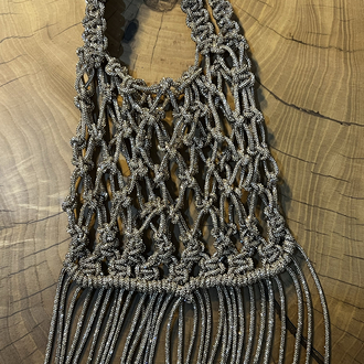 SE’Atelier kristal saçaklı portfoy çanta