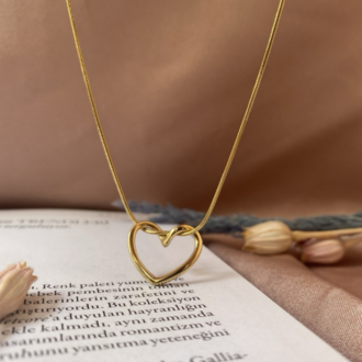 loop heart kolye | çelik
