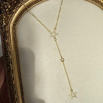 starry y kolye | altın kaplama