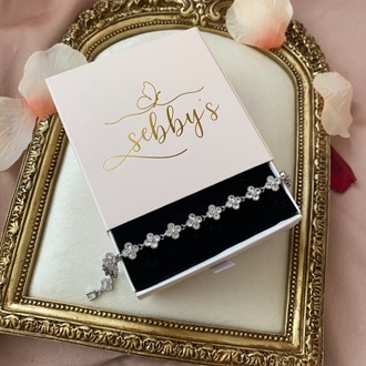 silver yonca bileklik | altın kaplama