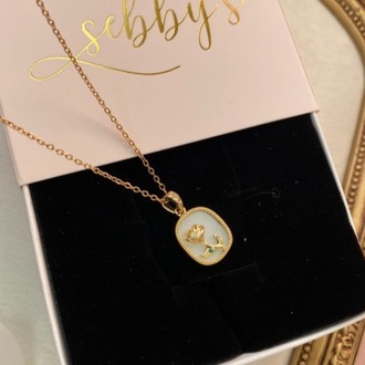 gold rosy kolye | çelik 