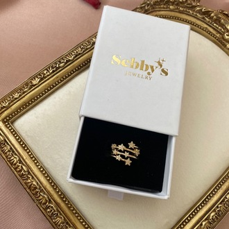 gold stardust yüzük | altın kaplama
