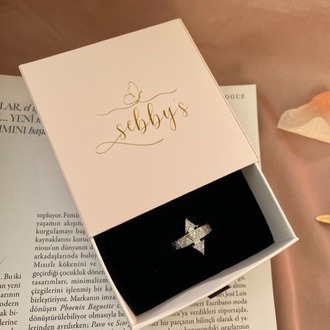 silver shine yüzük | altın kaplama