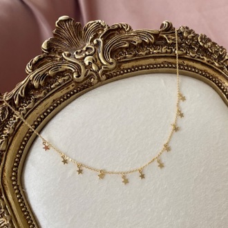 gold mini stars kolye | altın kaplama