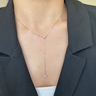 silver asansörlü tektaş kolye | altın kaplama