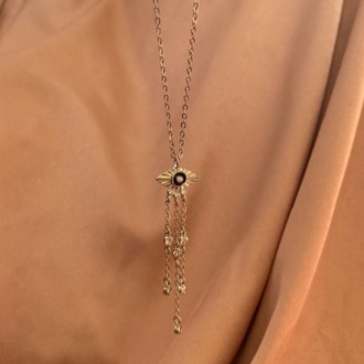 silver eye kolye | altın kaplama