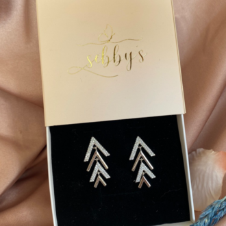 silver v küpe | altın kaplama