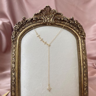 gold asansörlü sparkle kolye | altın kaplama