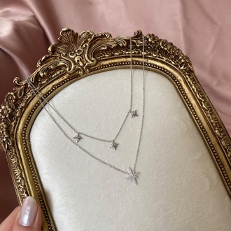 silver lustre kolye | altın kaplama