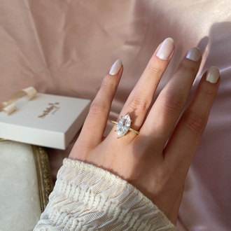 gold grand marquise yüzük | altın kaplama