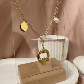 gold luca kolye | çelik