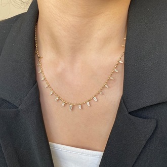 gold glow kolye | altın kaplama