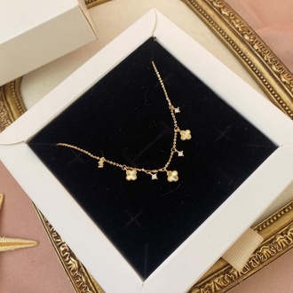 gold mini yonca kolye | altın kaplama
