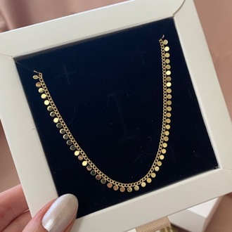 gold glimmer kolye | altın kaplama