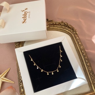 gold mini stars kolye | altın kaplama