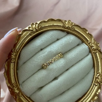 gold asimetrik taşlı yüzük | altın kaplama