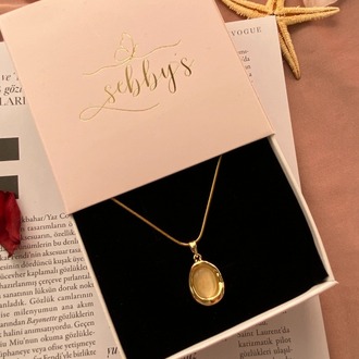 gold white stone kolye | çelik