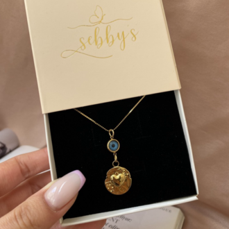 gold plaka III kolye | çelik