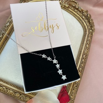 silver yıldız yolu kolye | çelik
