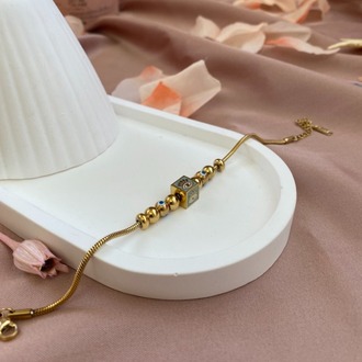 gold charmy eye bileklik | çelik