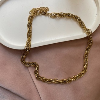 gold kalın zincir kolye | çelik