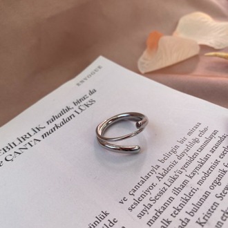 silver curled yüzük (no:20) | altın kaplama