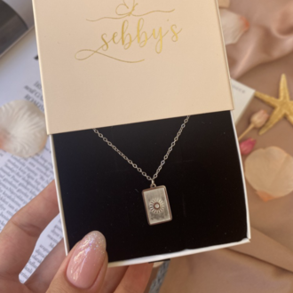 silver güneş plaka antik kolye | çelik