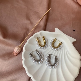 pearly küpe | çelik